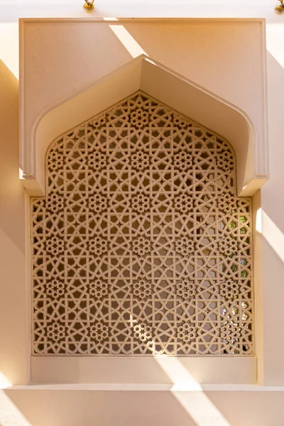 Arabic Style Mosque Window Carved Stone Openwork Example Islamic Art — Fotografia de Stock