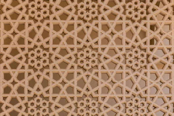 Arabic Style Carved Stone Openwork Building Facade Old Dubai Deira — Fotografia de Stock