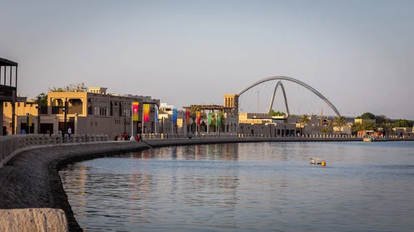 Dubai Uae 2021 Fahidi Historical District Waterfront Colorful Expo 2020 — Photo