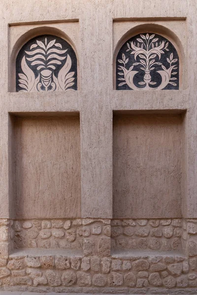 Arabic Style Window Portals Stone Wall Ornaments Traditional Arabic Architecture — Fotografia de Stock