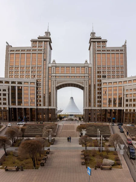 Nur Sultan Astana Kazachstán Panorama Nur Sultánu Astana Monumentální Městskou — Stock fotografie