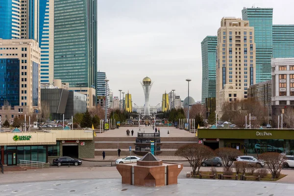 Nur Sultan Astana Kasachstan Blick Auf Den Nurzol Boulevard Das — Stockfoto