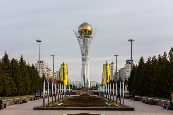 Nur Sultan Astana Kazakstan Baiterek Bayterek Tower Nur Sultans Landmärke — Stockfoto