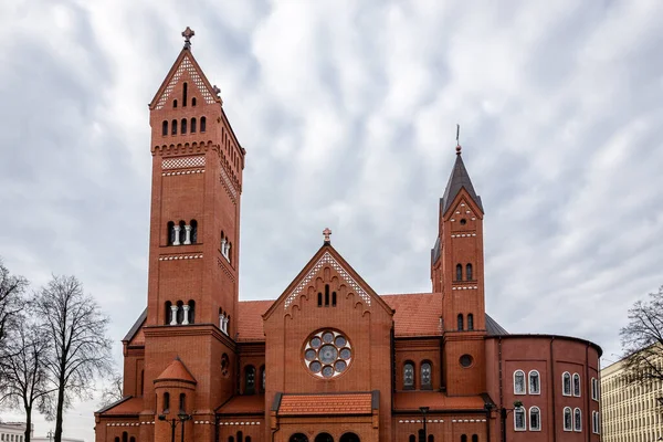 Igreja Dos Santos Simão Helena Conhecida Como Igreja Vermelha Polonês — Fotografia de Stock