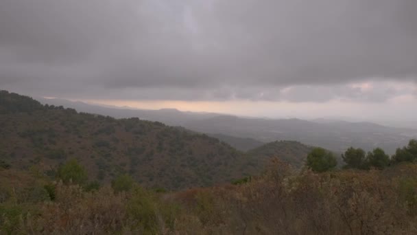 Beautiful View Mountain Range Cloudy Weather — Stock Video