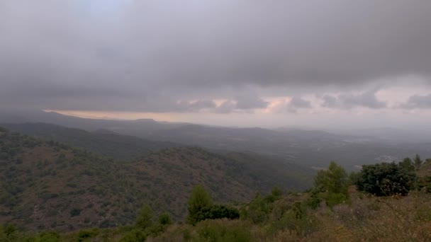 Beautiful View Mountain Range Cloudy Weather — Stock Video