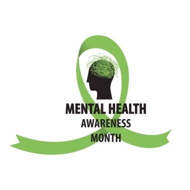 Akıl Sağlığı Bilinci Ayı. Psikoterapi. Psikoloji illüstrasyonu