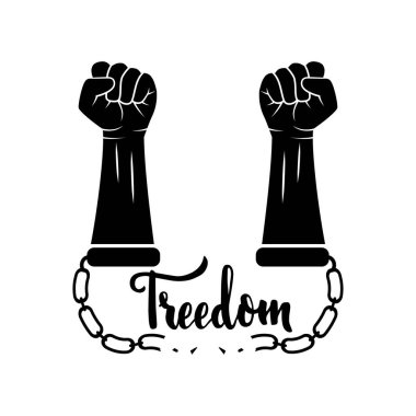 Vektör yumruk. Güç. Protesto kavramı