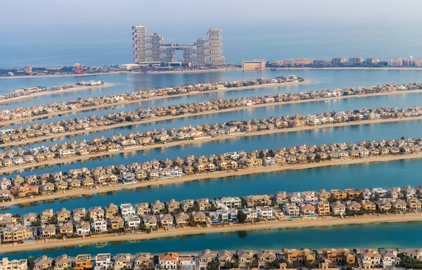 Dubai, BAE - 09.24.2021 Man made island, Palm Jumeirah and Royal Atlantis hotel.