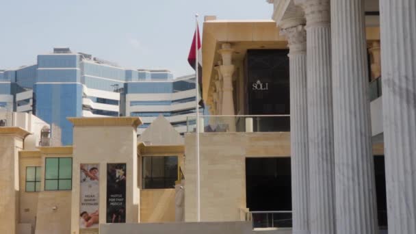 Dubai Egyesült Arab Emírségek 2021 Belépés Wafi Center Souq Városi — Stock videók