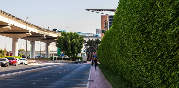 Dubái Emiratos Árabes Unidos 2021 Toma Metro Dubái —  Fotos de Stock