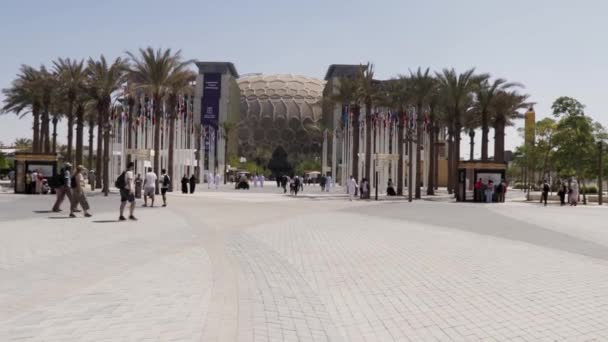Dubai Emiratos Árabes Unidos 2021 Entrada Cúpula Expo 2020 Wasl — Vídeos de Stock