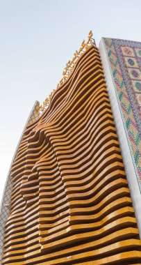Dubai, BAE - EXPO 2020 'deki Türkmenistan pavyonunun 10.15.2021 Kısmi manzarası. Olay