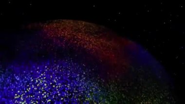 Dünya 'nın gelecekteki üç boyutlu projeksiyonlarının görüntüleri. Kavram