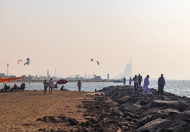 Dubai, BAE - 11.05.2021 Uçurtma plajı olarak bilinen yer