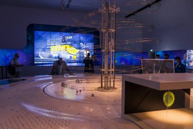 Dubai, BAE - 11.06.2021 ExPO 2020 Opportunity bölgesi. Bir Kazakistan köşkünün içinde.