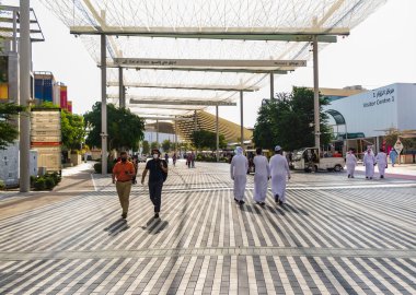 Dubai, BAE - 11.18.2021 ExPO 2020 'nin Fırsat Bölgesi.