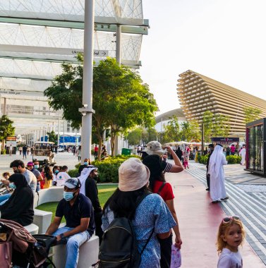 Dubai, BAE - 11.18.2021 ExPO 2020 'nin Fırsat Bölgesi.