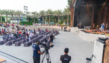 Dubai, BAE - 11.18.2021 ExPO 2020 Opportunity bölgesi. Konser alanı