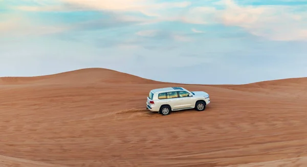 Dubai Uae 2021 Shot Suv Sand Dune — Fotografia de Stock