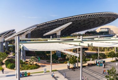 Dubai, BAE - 12.13.2021 Dünya Fuarı Sürdürülebilirlik Bölgesi.