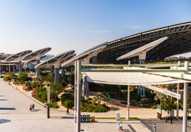 Dubai, BAE - 12.13.2021 Dünya Fuarı Sürdürülebilirlik Bölgesi.