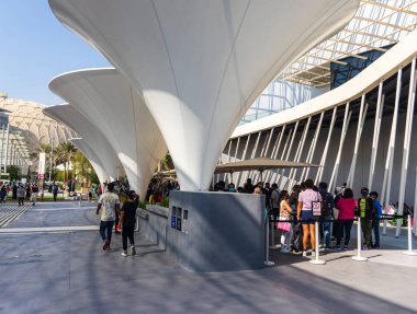 Dubai, BAE - 12.13.2021 Expo 2020 Sürdürülebilirlik Bölgesi. Almanya pavyonu