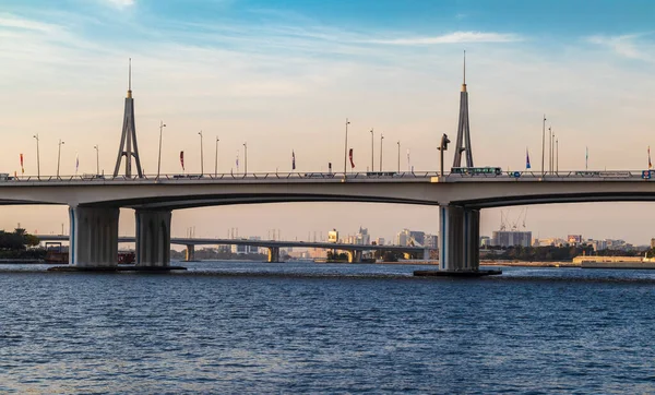 Dubai Verenigde Arabische Emiraten 2021 Business Bay Crossing Bridge — Stockfoto