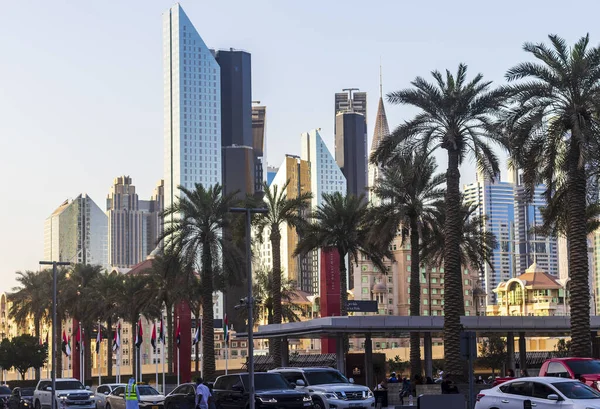 Дубай Оаэ 2021 Вид Город Главного Входа Dubai Mall — стоковое фото