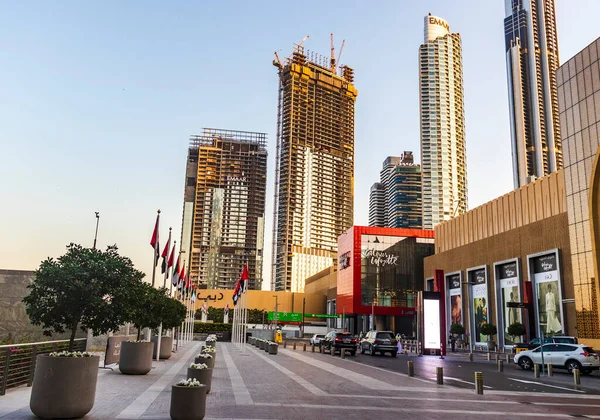 阿联酋 2021 从迪拜购物中心主入口看城市景观 — 图库照片