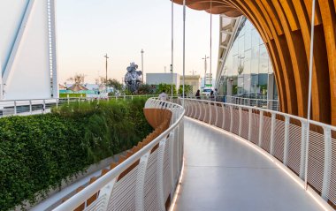 Dubai, BAE - 01.08.2022 Azerbaycan pavyonu EXPO 2020 sürdürülebilirlik bölgesinde.