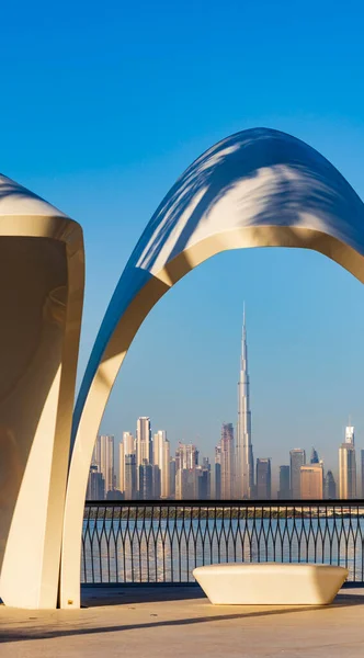 Dubai Emiratos Árabes Unidos 2022 Vista Del Horizonte Dubái Disparo —  Fotos de Stock