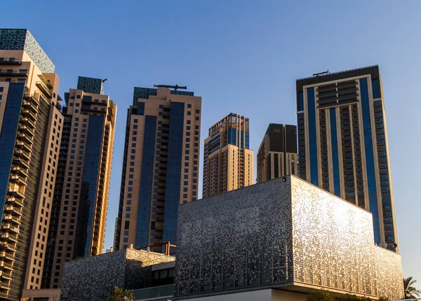Дубай Оаэ 2022 Здания Гавани Дубая — стоковое фото
