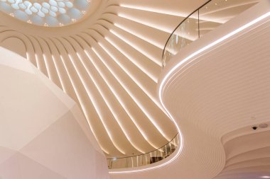 Dubai, BAE - 02.11.2022 - Expo 2020, BAE pavyonunun iç tasarımı.