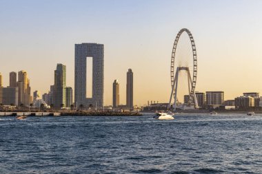 Dubai, BAE - 02.20.2022 Dünyanın en uzun dönme dolabı Ain Dubai, Dubai 'de bulunan Meraas, BAE.