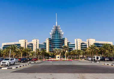 Dubai, BAE - 02.25.2025 Dubai Silikon Oasis Head Quarters binası.