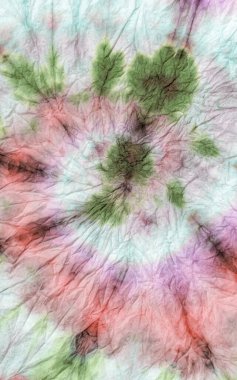 Gökkuşağı Tekstil Psikedelik Kaleydoskop. Tye Round Deseni. Çamaşır suyu Psikedelik Kaleydoskop. 70 'lerin dokusu. Boho Style Die Artwork. Ikat 1970 'ler Shibori Yazdırma. 