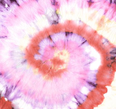 Tan Tie Dye girdabı. Tye Round Arkaplanı. Çizgili Boho Giyim Boyası. 1960 Kravat boyası girdabı. El yapımı eski baskı. Gökkuşağı Deniz Çizgisi dokusu. Bağlı Hippie Mavisi.