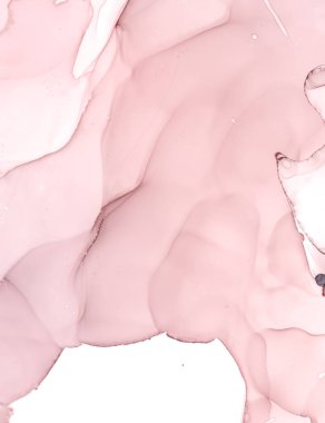 Alkol mürekkebi dokusu. Yağ Akıcı Kadim Tasarımı. Renkli tuvali karıştır. Rose Modern Alkol Mürekkebi dokusu. Duman İzole Edilmiş Moda Arkaplanı. Işıltılı Grunge Sanat. Hafif Kağıt Düşürme.