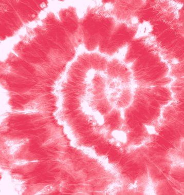 Watercolor Bright Kaleidoscope Hippie.  Tie Style Paint. Red Kaleidoscope Hippie. Cool 60s Texture. Painting Kaleidoscope Hippie.  Cool Swirl Tie Artwork. 70s Tonal.