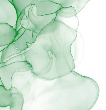 Alcohol Ink. Oil Effect Elegant Design. Mix Cloud  Canvas. Spring Modern Alcohol Ink. Subtle Ocean Splatter Painting. Gradient Elegant Texture. Isolated Green Alcohol Ink. 