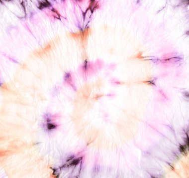 Tan Tie Dye Swirl. Dyed Round Texture. Stripe Cool Closeup Texture. 70s Tie Dye Swirl. Watercolor Boho Print. Vintage Repeat Flower Paint.  Dyed Peace Aged.