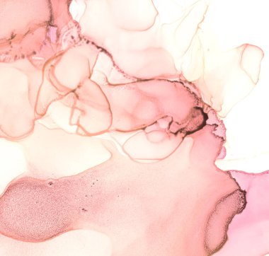 Alcohol Ink Texture. Art Fluid Grunge Design. Sea Dust  Pattern. Brown Glitter Alcohol Ink Texture. Paper Colour Stripe Wallpaper. Marble Artistic Pattern. Light Paper Paint.