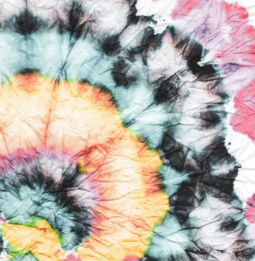 Blue Psychedelic Kaleidoscope. Dye Spiral Pattern. Flower Batik Closeup Artwork. 70s Psychedelic Kaleidoscope. Watercolor Boho Pattern. Mint Washed Boho. Trippy