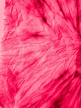 Stain Indonesian Round Border. Dyed Circle Closeup Print. Traditional Tie Dye Pattern. Background Traditional Tie Dye Pattern. Peace Hippie Abstract Surface. Fuxia Tiedye