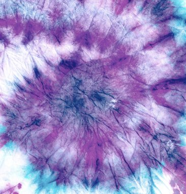 Watercolor Circle Kaleidoscope Hippie.  Die Round Print. Ocean Kaleidoscope Hippie. Ikat 70s Texture. Closeup Kaleidoscope Hippie.  Fun Color Die Art. 1960s