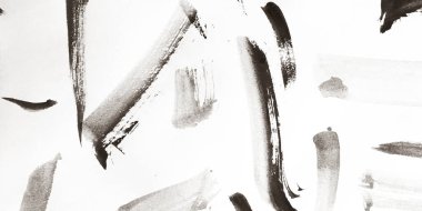 Fırça darbesi şablonu. Kahverengi Fırça Mürekkep Tasarımı. Asyalı Huysuz El Yazısı Çizimi. Arkaplan Fırça Darbesi Şablonu. Sanatsal Monokrom Boya Fırçası. Eski.