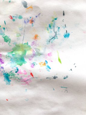 Duvar Sanatı Tuvali. Grunge Çocuk Tasarımı. Gouache Vibrant Posteri. Üçgen Tasarım Elementleri Arkaplanı. Şirin Babyish sanat eserleri. Mutluluk Bayrağı.