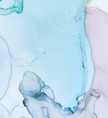 Alkol Mürekkebi Boyama. Sanat Dijital Grunge Duvarı. Sea Airy Sanat Çalışması. Kahverengi Mermer Alkol Mürekkebi Boyama. İzole Duman Splashs Illustration. Parlak Sanatsal Desen. Lüks Metalik.