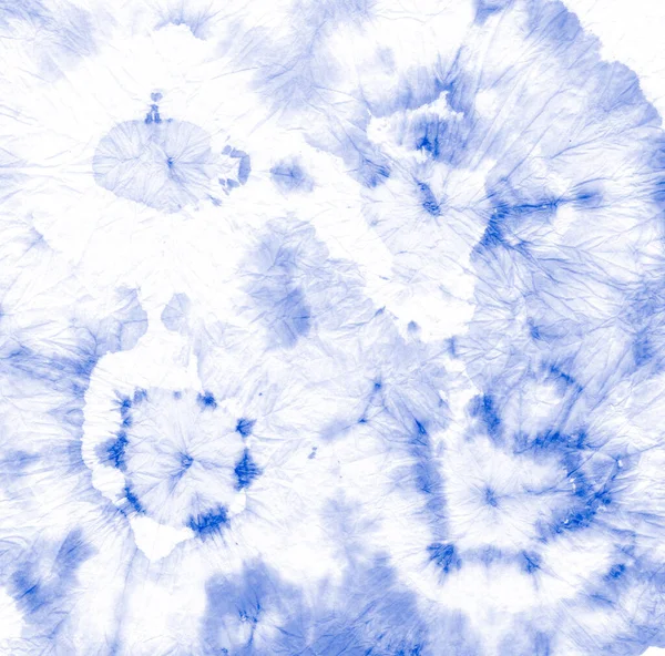 Blue Tie Dye Swirl Illustrazione Morbida Strisce Tinte Ripetere Space — Foto Stock